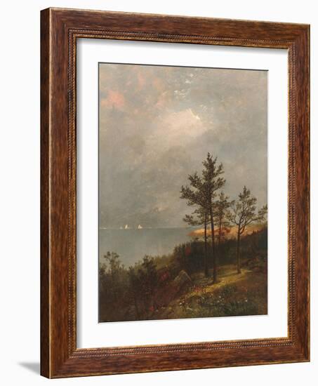 Gathering Storm on Long Island Sound, 1872-John Frederick Kensett-Framed Giclee Print