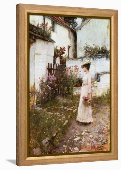 Gathering Summer Flowers in a Devonshire Garden, 1893-John William Waterhouse-Framed Premier Image Canvas