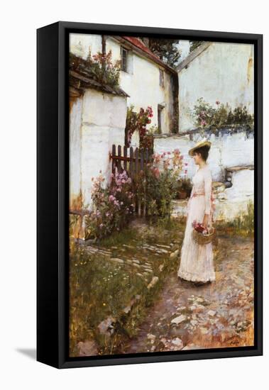 Gathering Summer Flowers in a Devonshire Garden, 1893-John William Waterhouse-Framed Premier Image Canvas