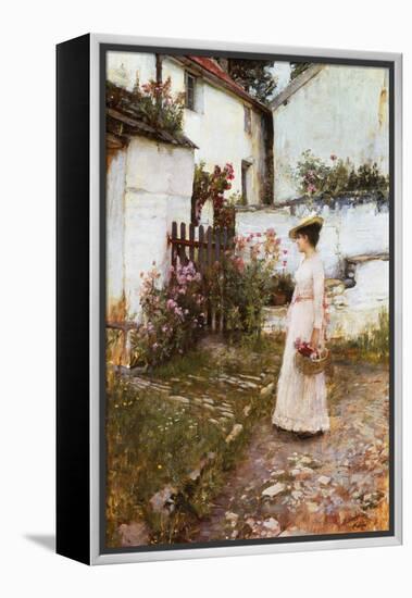 Gathering Summer Flowers in a Devonshire Garden, 1893-John William Waterhouse-Framed Premier Image Canvas