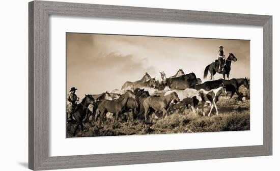 Gathering the Herd-Wendy Caro-Framed Giclee Print