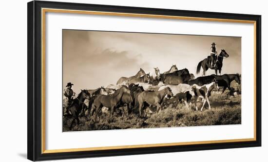 Gathering the Herd-Wendy Caro-Framed Giclee Print