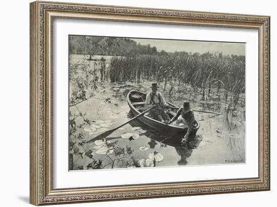 Gathering Water Lillies-Emerson Peter Henry-Framed Giclee Print