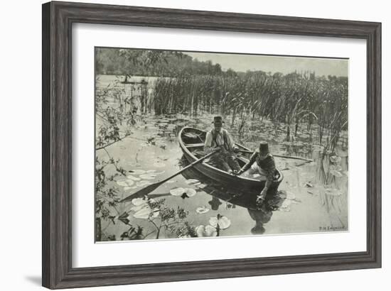 Gathering Water Lillies-Emerson Peter Henry-Framed Giclee Print