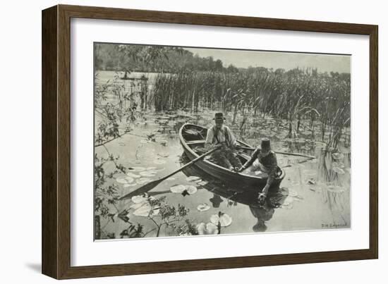 Gathering Water Lillies-Emerson Peter Henry-Framed Giclee Print