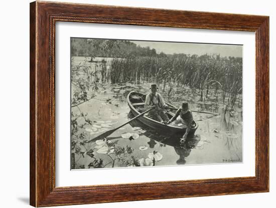 Gathering Water Lillies-Emerson Peter Henry-Framed Giclee Print