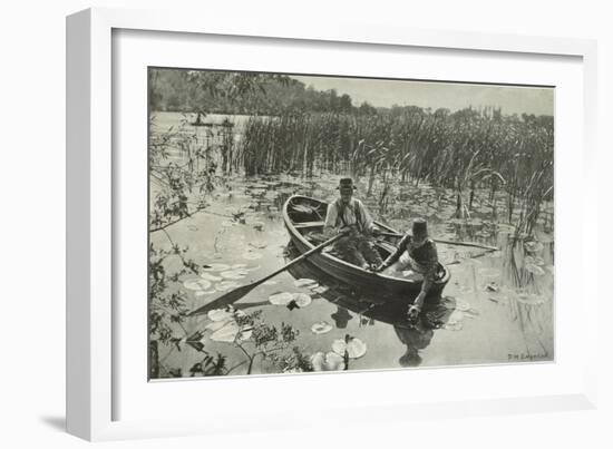Gathering Water Lillies-Emerson Peter Henry-Framed Giclee Print