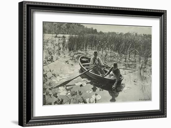 Gathering Water Lillies-Emerson Peter Henry-Framed Giclee Print