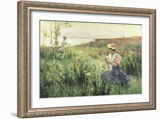 Gathering Wild Flowers-Alfred Augustus Glendenning-Framed Giclee Print