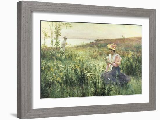 Gathering Wild Flowers-Alfred Augustus Glendenning-Framed Giclee Print