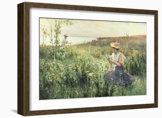 Gathering Wild Flowers-Alfred Augustus Glendenning-Framed Giclee Print