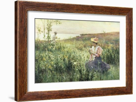 Gathering Wild Flowers-Alfred Augustus Glendenning-Framed Giclee Print