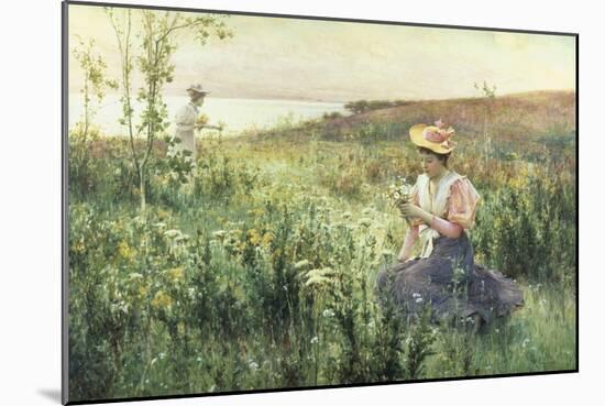 Gathering Wild Flowers-Alfred Augustus Glendenning-Mounted Giclee Print