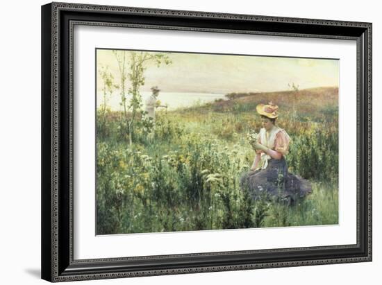 Gathering Wild Flowers-Alfred Augustus Glendenning-Framed Giclee Print