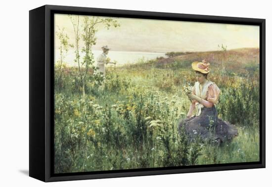 Gathering Wild Flowers-Alfred Augustus Glendenning-Framed Premier Image Canvas