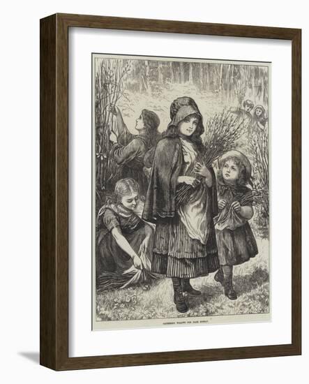 Gathering Willows for Palm Sunday-null-Framed Giclee Print