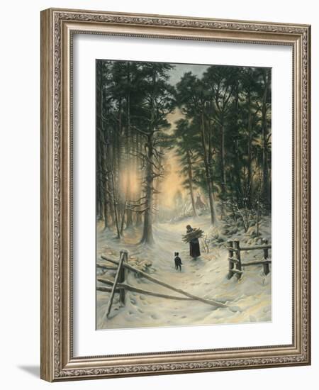 Gathering Winter Fuel-Joseph Farquharson-Framed Giclee Print