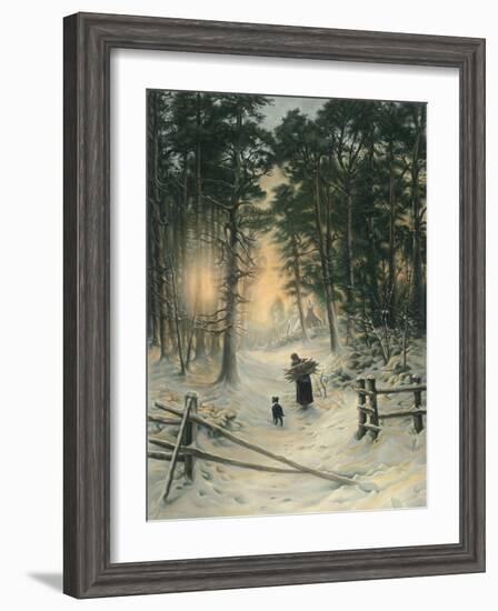 Gathering Winter Fuel-Joseph Farquharson-Framed Giclee Print