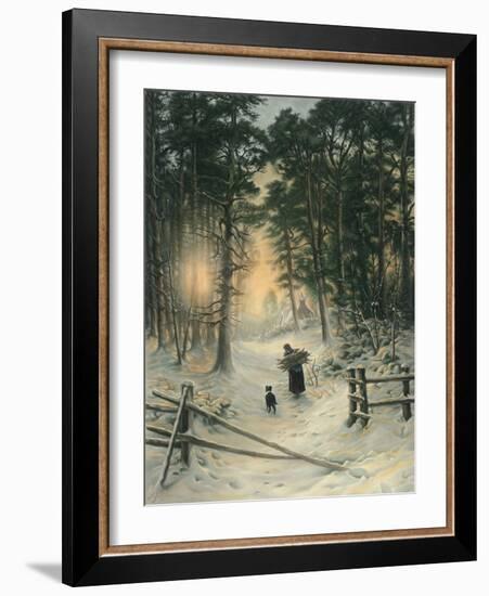 Gathering Winter Fuel-Joseph Farquharson-Framed Giclee Print