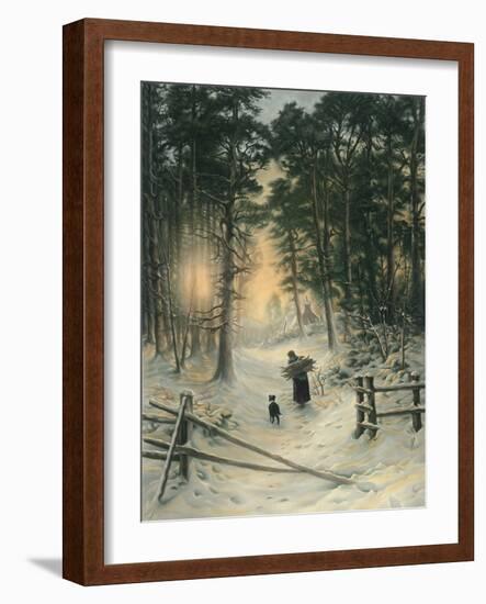 Gathering Winter Fuel-Joseph Farquharson-Framed Giclee Print