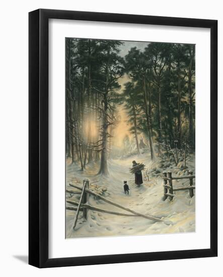 Gathering Winter Fuel-Joseph Farquharson-Framed Giclee Print