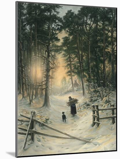 Gathering Winter Fuel-Joseph Farquharson-Mounted Giclee Print