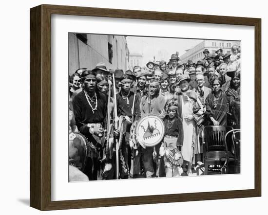 Gathering with Native Americans, Washington D.C., 1936-Harris & Ewing-Framed Photographic Print