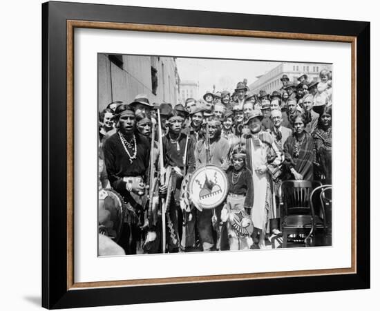 Gathering with Native Americans, Washington D.C., 1936-Harris & Ewing-Framed Photographic Print