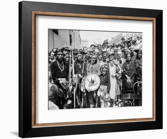 Gathering with Native Americans, Washington D.C., 1936-Harris & Ewing-Framed Premium Photographic Print