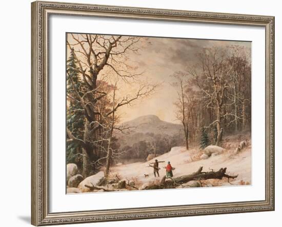 Gathering Wood, 1859-George Henry Durrie-Framed Giclee Print