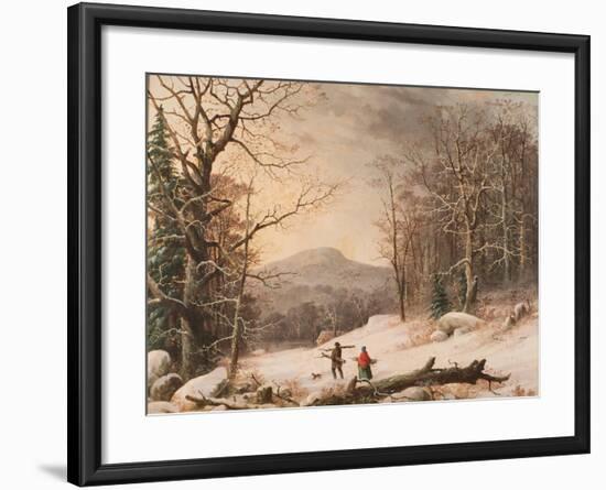 Gathering Wood, 1859-George Henry Durrie-Framed Giclee Print