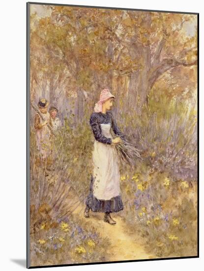 Gathering Wood for Mother-Helen Allingham-Mounted Giclee Print
