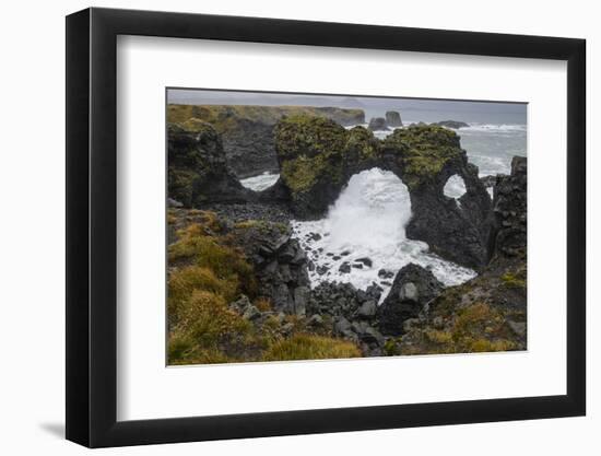 Gatklettur basalt rock arch on the Snaefellsness Peninsula, Iceland, Polar Regions-Jon Reaves-Framed Photographic Print