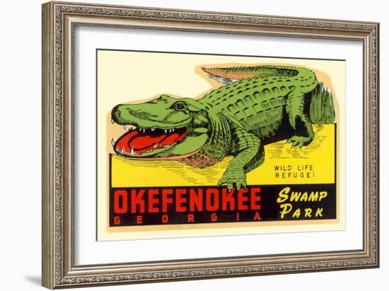 Gator from Okefenokee Swamp Park-null-Framed Art Print