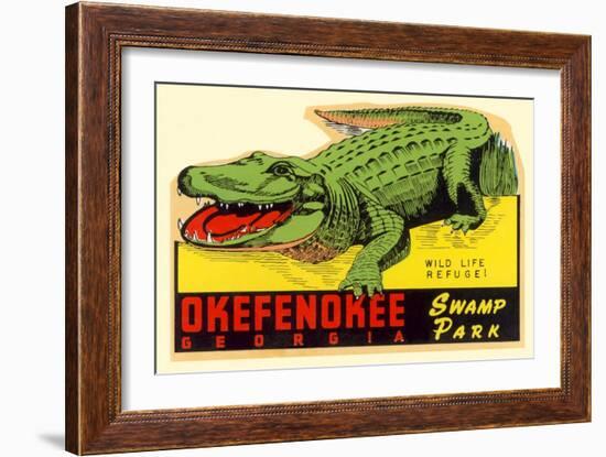 Gator from Okefenokee Swamp Park-null-Framed Art Print