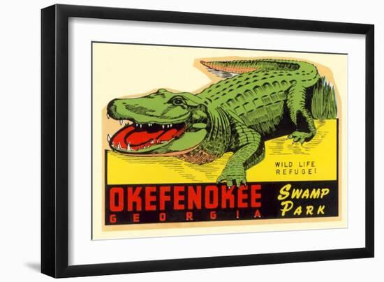 Gator from Okefenokee Swamp Park-null-Framed Art Print