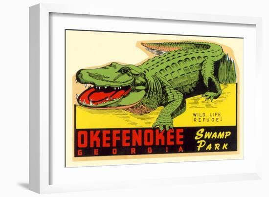 Gator from Okefenokee Swamp Park-null-Framed Art Print