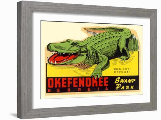Gator from Okefenokee Swamp Park-null-Framed Premium Giclee Print