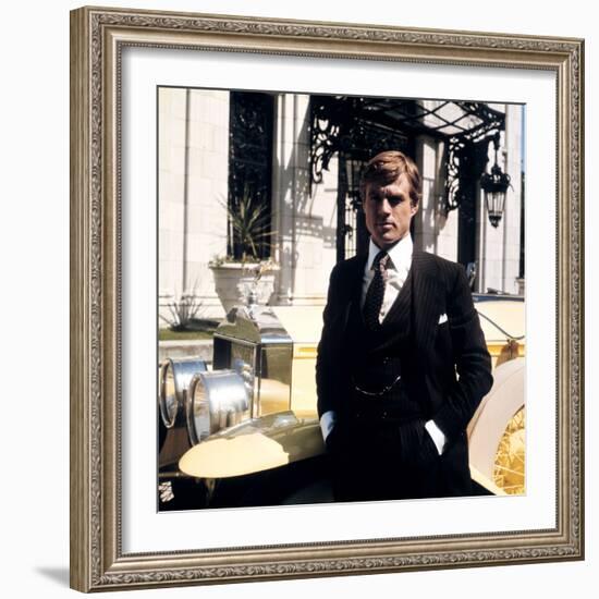 Gatsby le Magnifique THE GREAT GATSBY by Jack Clayton with Robert Redford, 1974 (photo)-null-Framed Photo