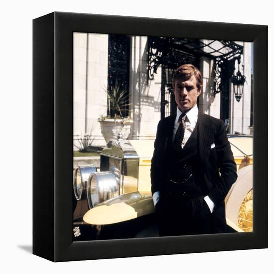 Gatsby le Magnifique THE GREAT GATSBY by Jack Clayton with Robert Redford, 1974 (photo)-null-Framed Stretched Canvas