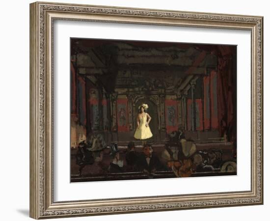 Gatti’S Hungerford Palace of Varieties. Second Turn of Katie Lawrence C.1888-Walter Richard Sickert-Framed Giclee Print