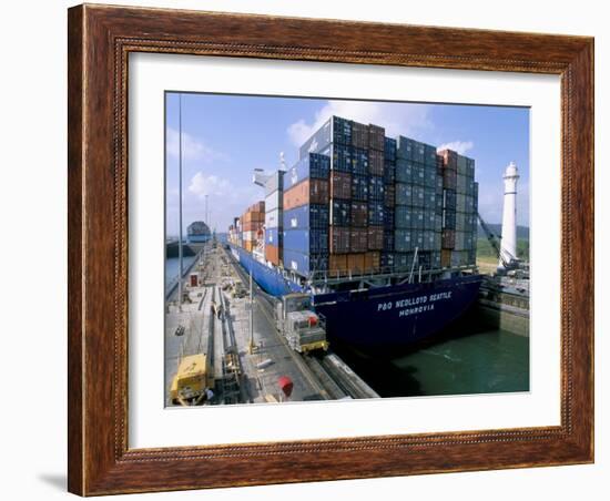 Gatun Locks, Panama Canal, Panama, Central America-Bruno Morandi-Framed Photographic Print