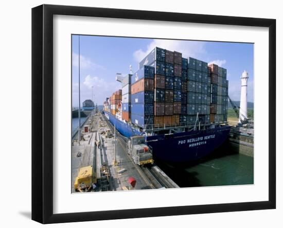 Gatun Locks, Panama Canal, Panama, Central America-Bruno Morandi-Framed Photographic Print