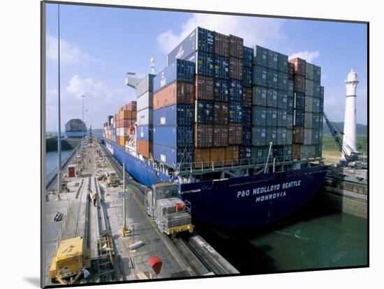 Gatun Locks, Panama Canal, Panama, Central America-Bruno Morandi-Mounted Photographic Print