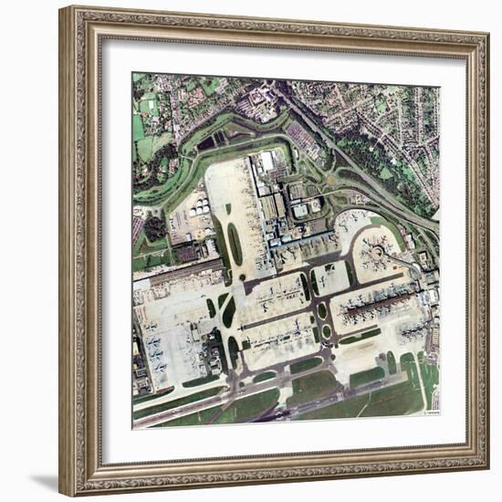 Gatwick Airport, UK, Aerial Image-Getmapping Plc-Framed Premium Photographic Print