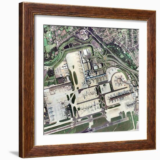 Gatwick Airport, UK, Aerial Image-Getmapping Plc-Framed Premium Photographic Print