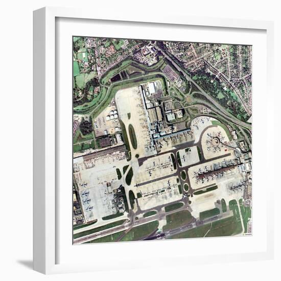 Gatwick Airport, UK, Aerial Image-Getmapping Plc-Framed Premium Photographic Print