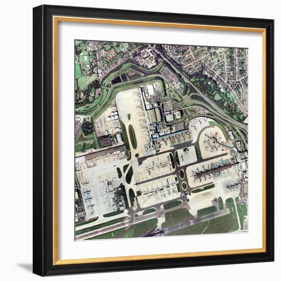 Gatwick Airport, UK, Aerial Image-Getmapping Plc-Framed Premium Photographic Print