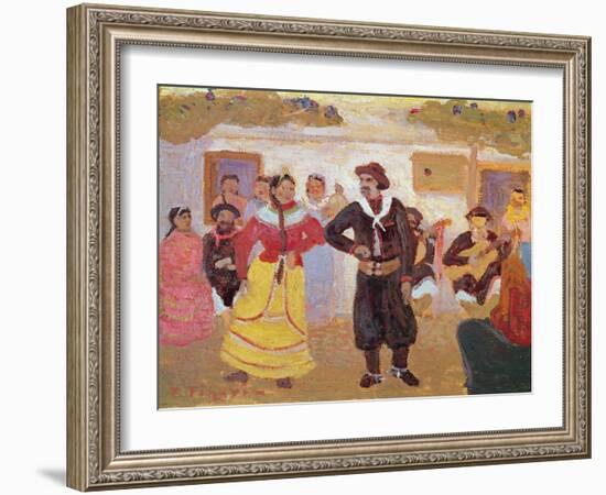 Gaucho Dance (Oil on Canvas)-Pedro Figari-Framed Giclee Print