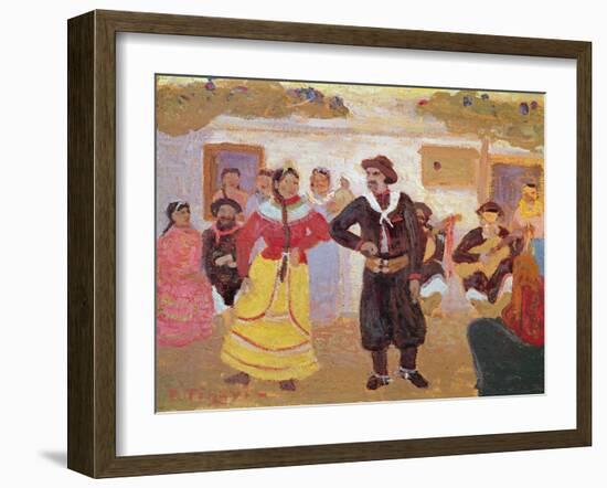 Gaucho Dance (Oil on Canvas)-Pedro Figari-Framed Giclee Print